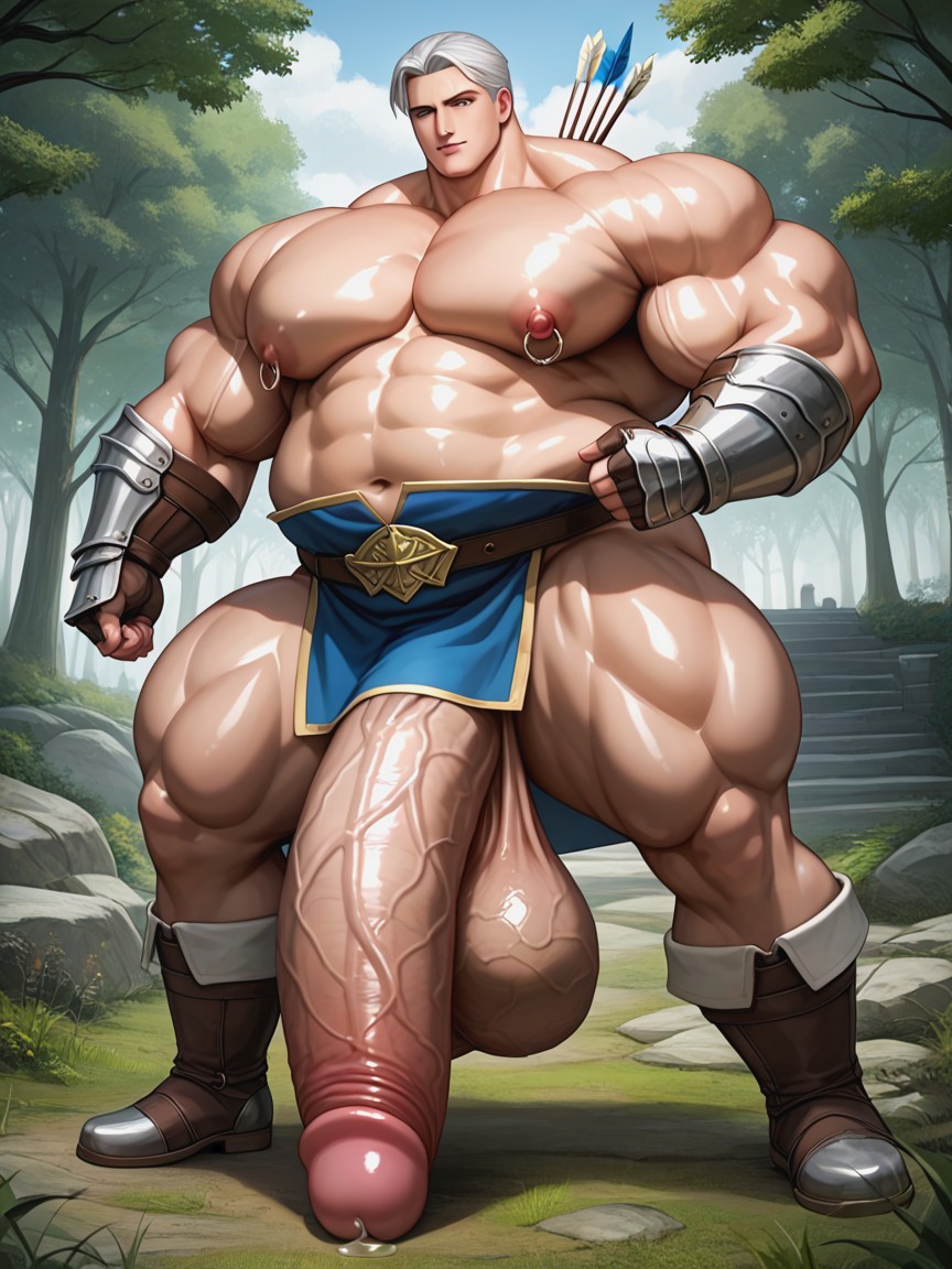 Gigantic Bulky Muscles, Feliz, Medium Length Hair Porno gay IA
