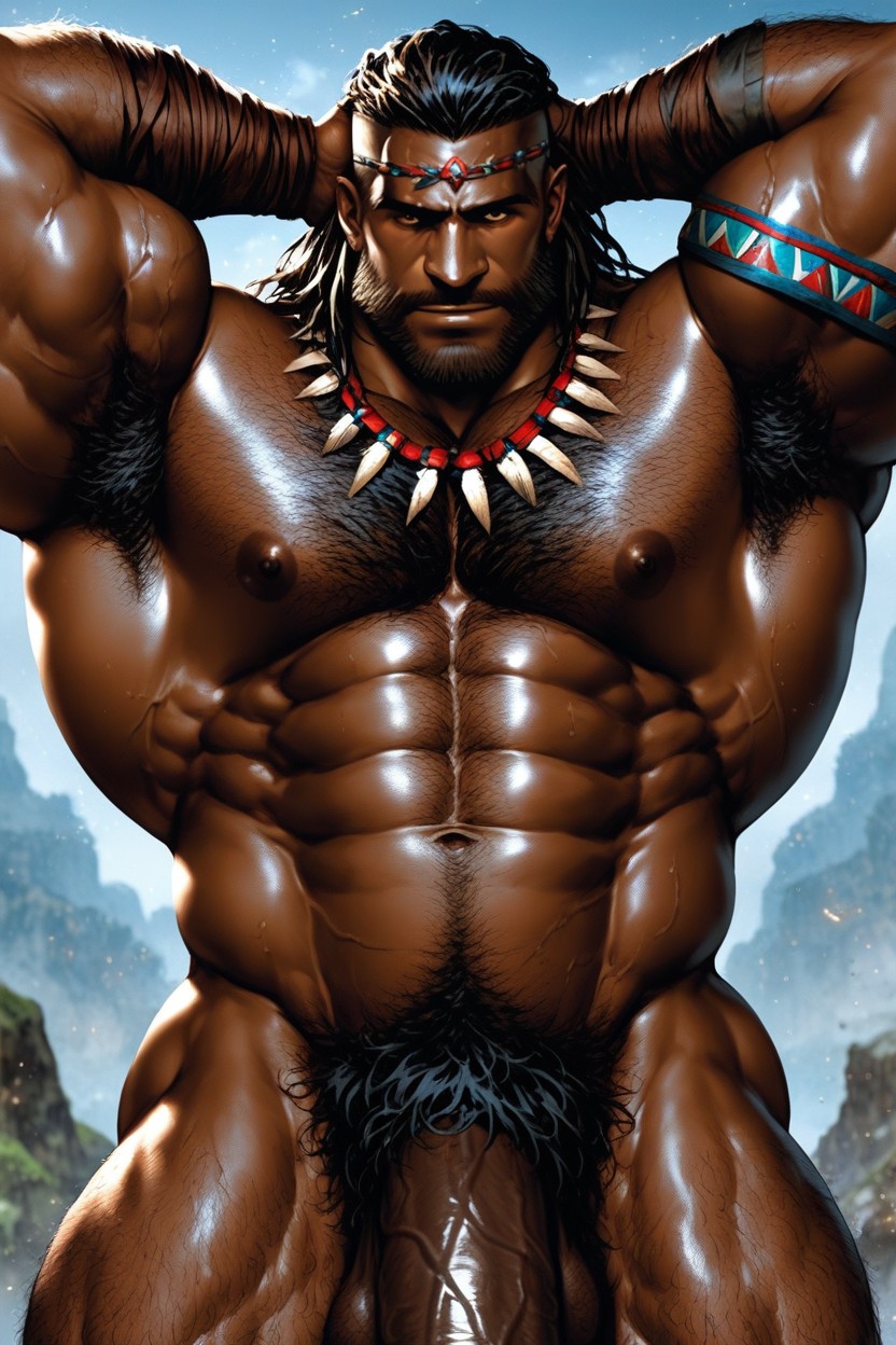 Cm Tall, Broad Shoulders, Extreme Hairy Body AI Gay Porn