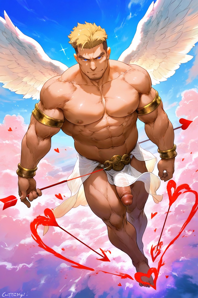 Long Penis, Rokudenashi Artstyle, Realistic Facial Features ゲイAIポルノ