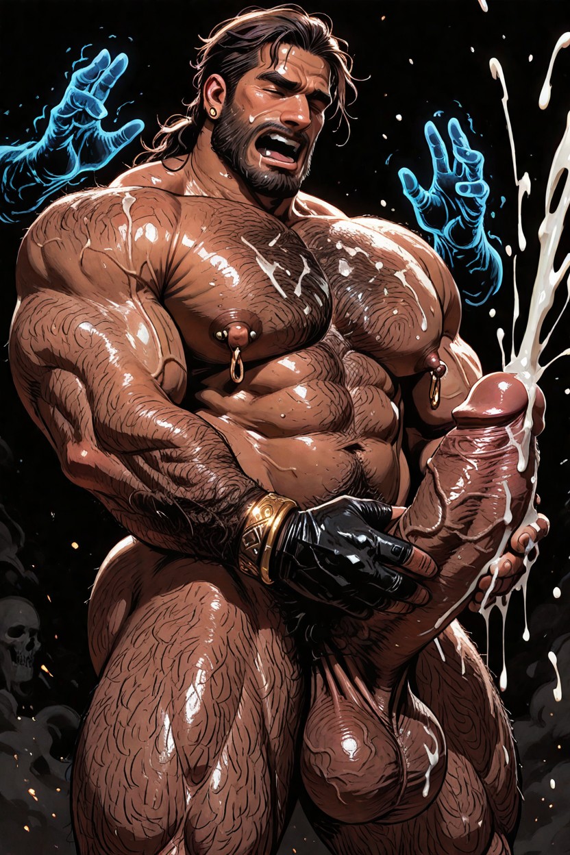 Uncut, Broad Shoulders, Erect Nipples AI Gay Porn