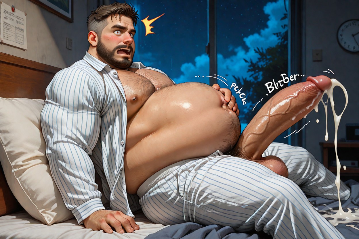 배를 안고 있는 손, Obese, Only Males 게이 AI 포르노