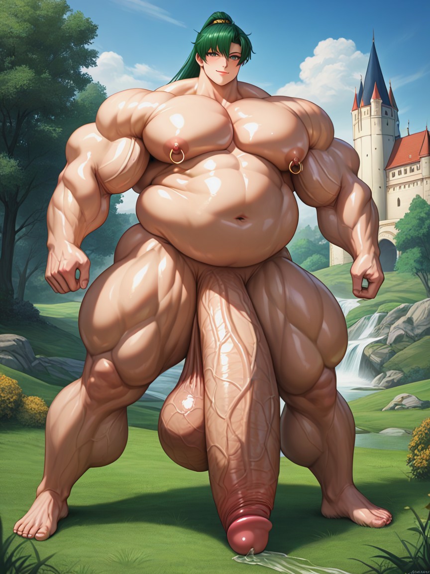 Fat, Gigantic Puffy Erect Nipples, Medieval Castle Setting AI同性戀黃片