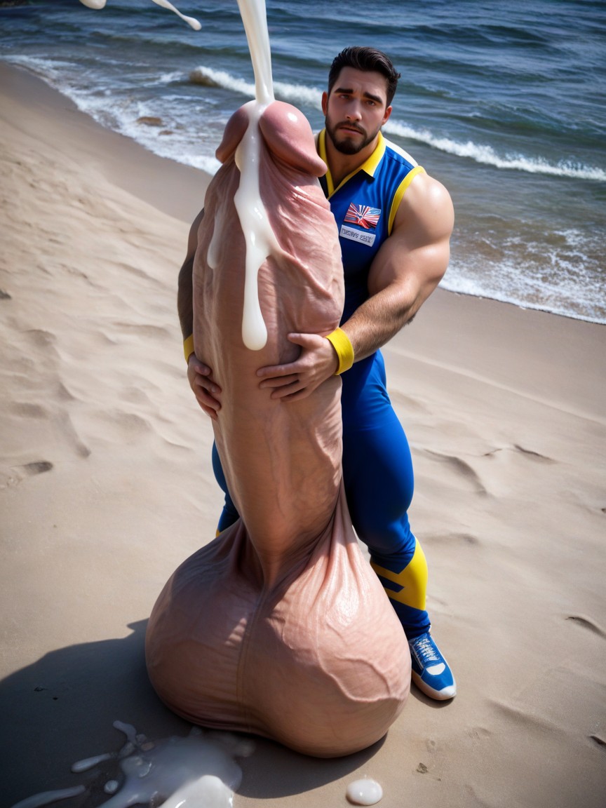 Oversized Impossibly Surreal Uncut Hypercock Longer And Thicker Than Body, Artistic, Photorealistic Porno IA Gay