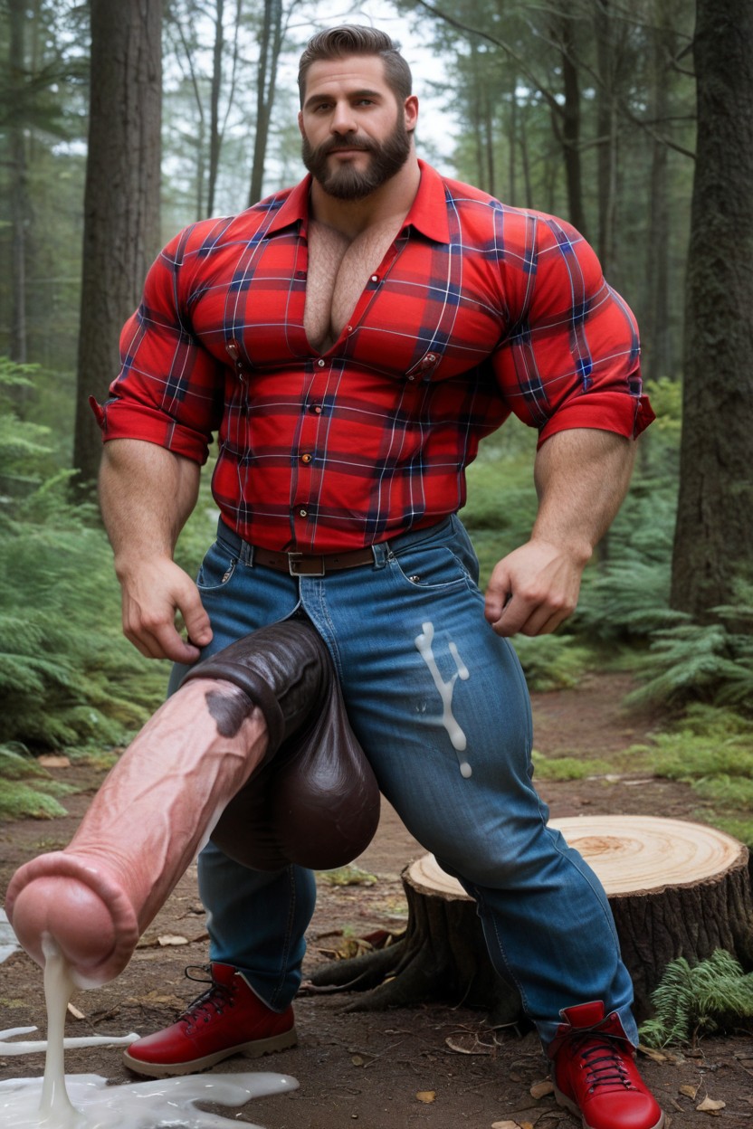 Beard, Axe On A Tree Stump, Huge Beard Porno gay IA