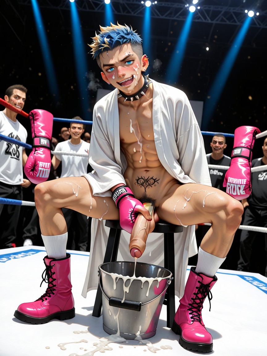 タトゥー, Spiked Collar, Boxing Ring ゲイAIポルノ