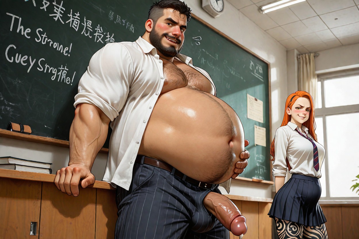 Open Shirt, Tight Clothes, Fat Porno IA Gay