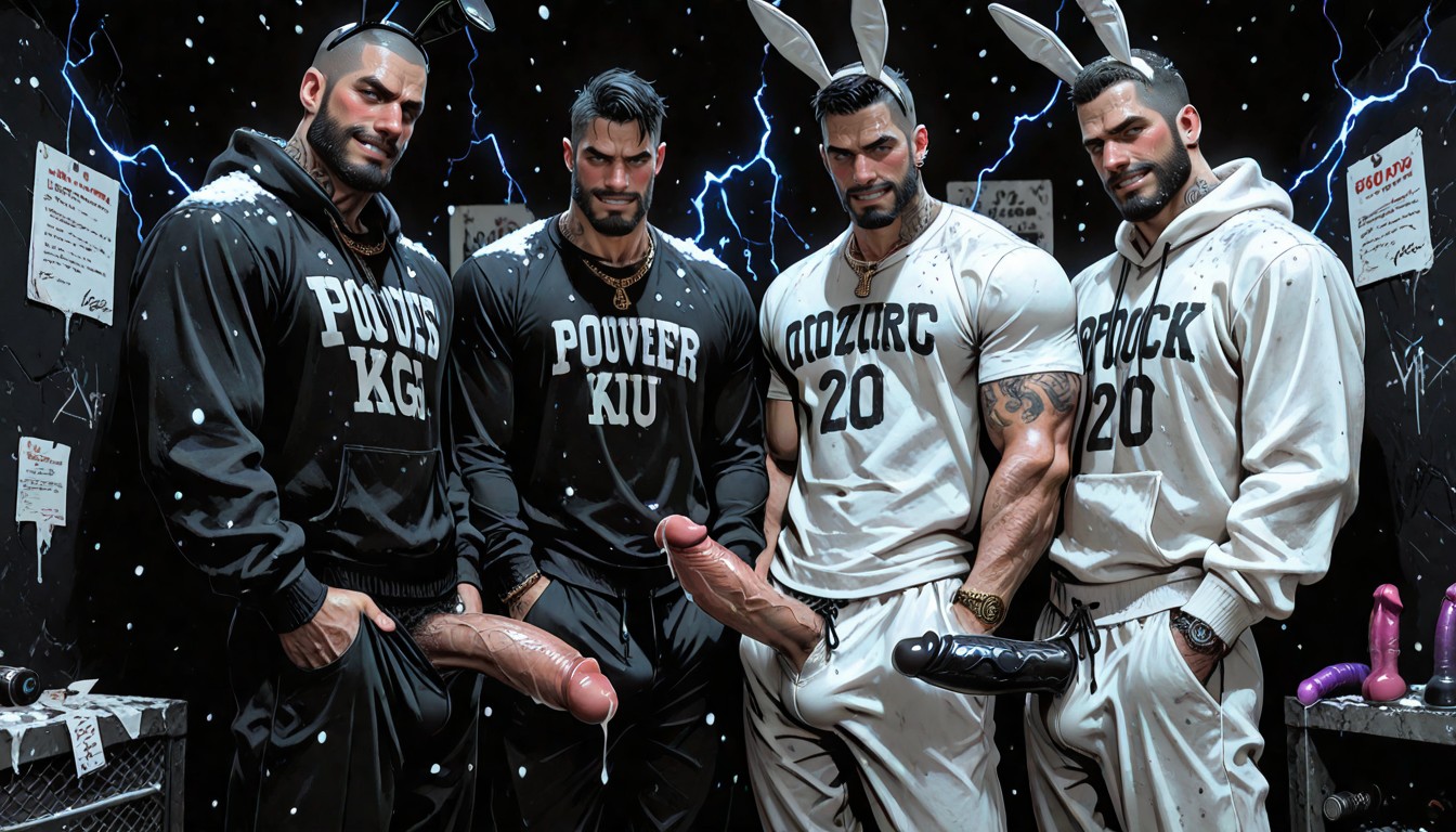 Standing, Partying, Precum Pornografia gay com IA