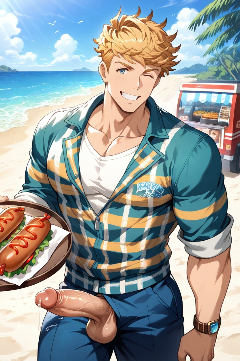 Beach Food Vendor, Penis In A Bun, Hawker AI同性戀黃片