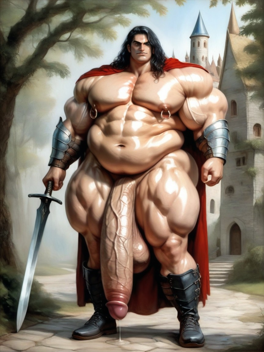 Oiled Skin, Red Cape, Battle Pose AI同性戀黃片
