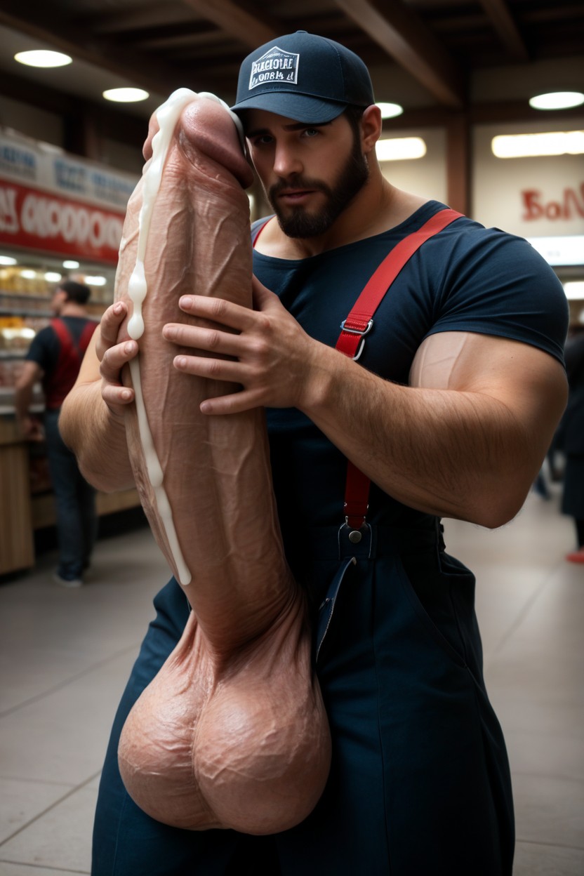 Cock Focus, Square Jaw, Public Porno IA Gay