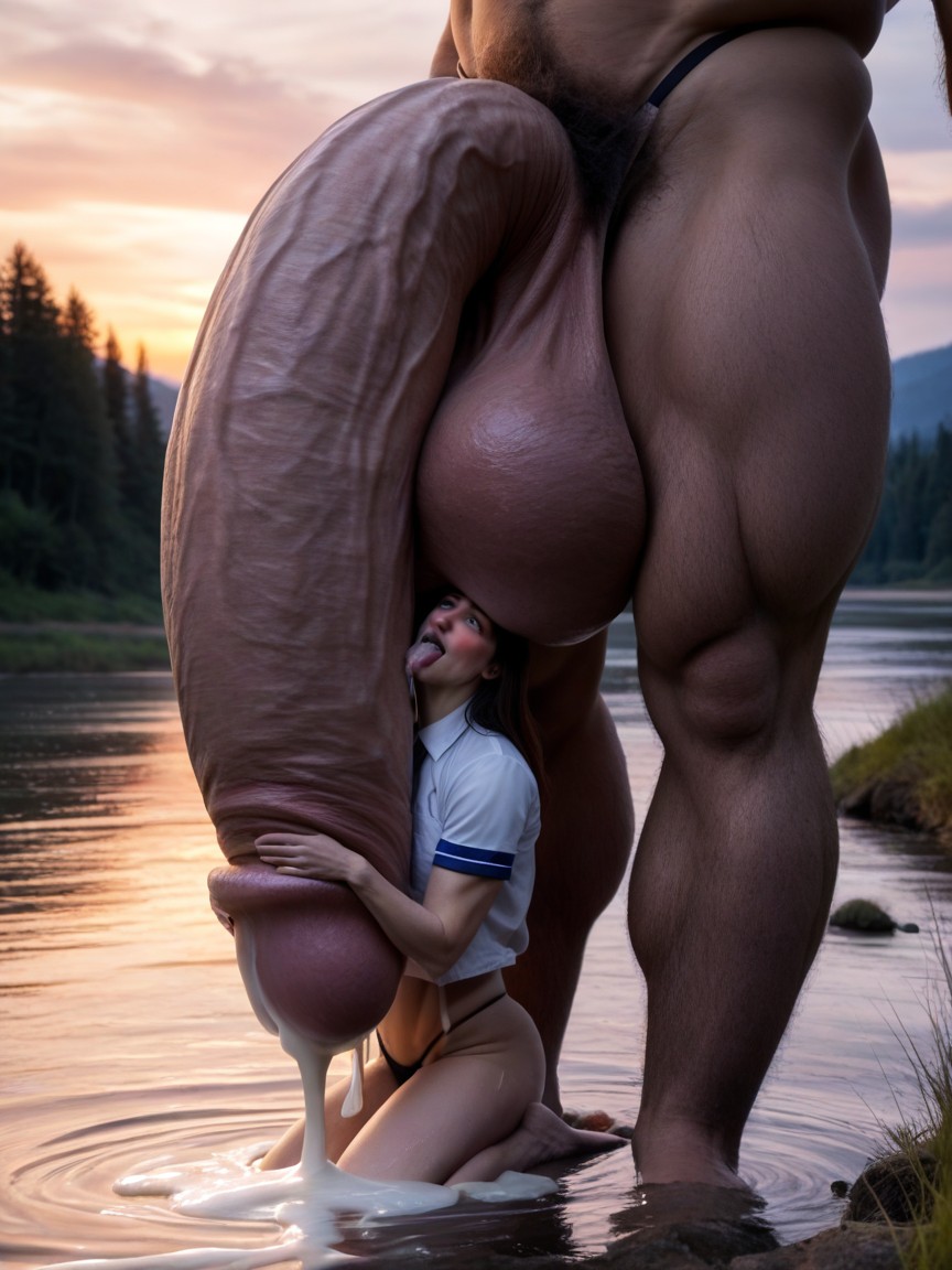 Cum On Tongue, Facecum, Lake KI Schwulenporno