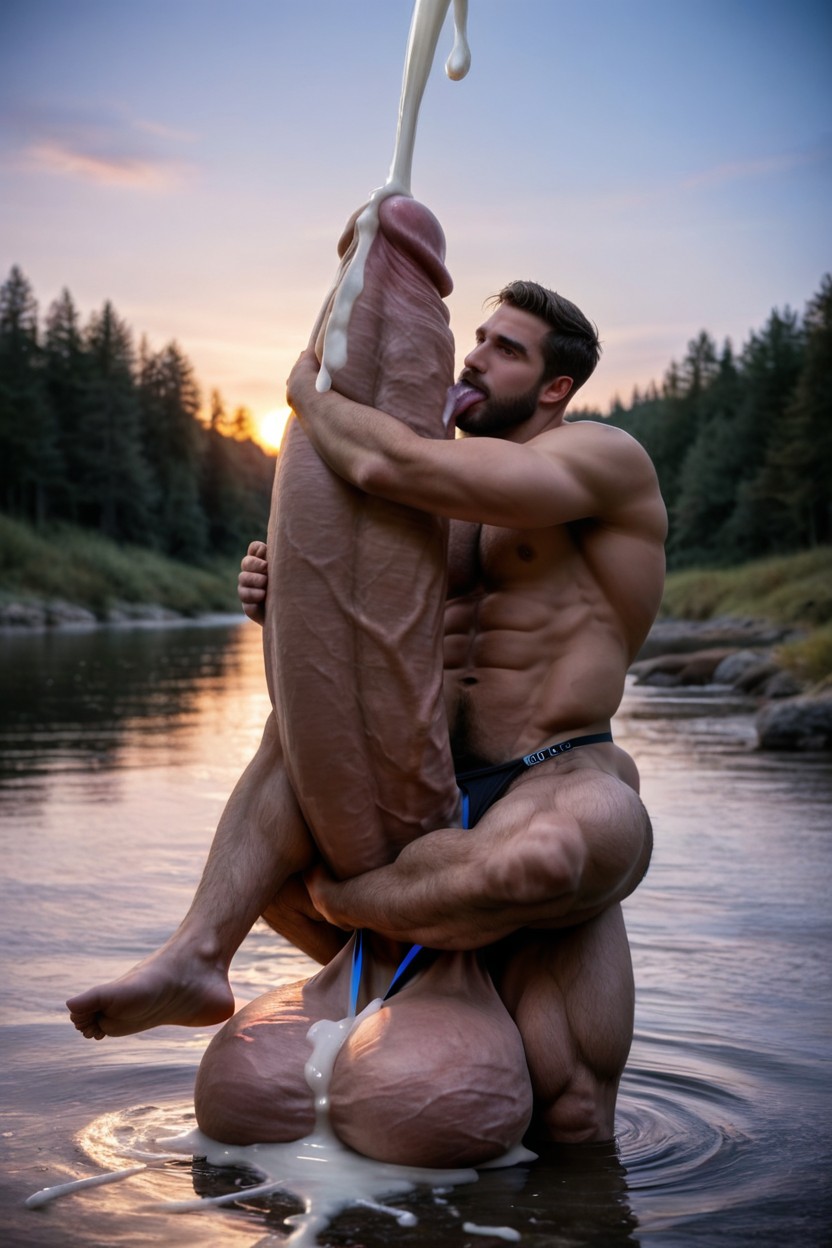 Full Body Visible, Photographic Style, Hq Pornografia gay com IA