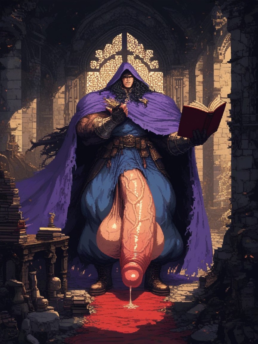 Cock Longer Than Leg, Smooth Skin, Gigantic Oversized Heavy Sagging Balls Porno IA Gay