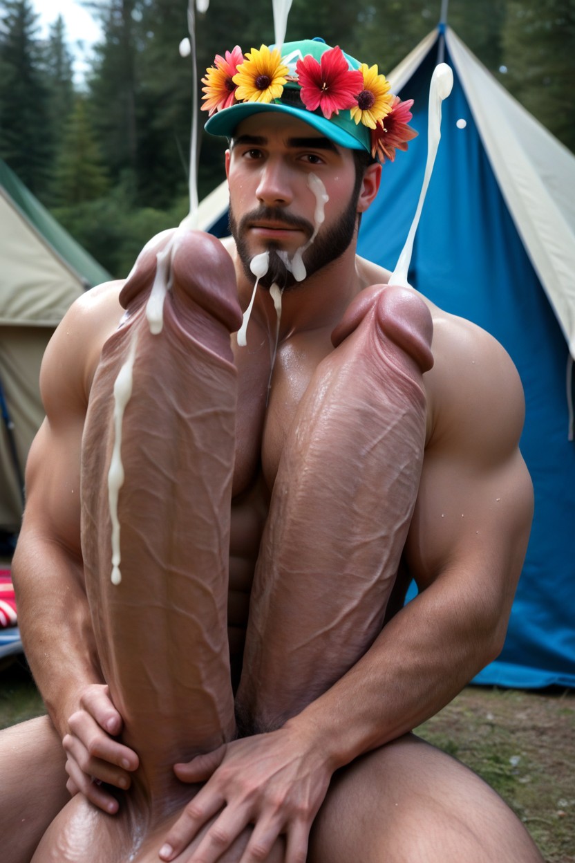 Giant Hyper Erection Is Much Bigger Than His Whole Body, Clear Lines, Gigantic Growing Hyper Cock Porno IA Gay