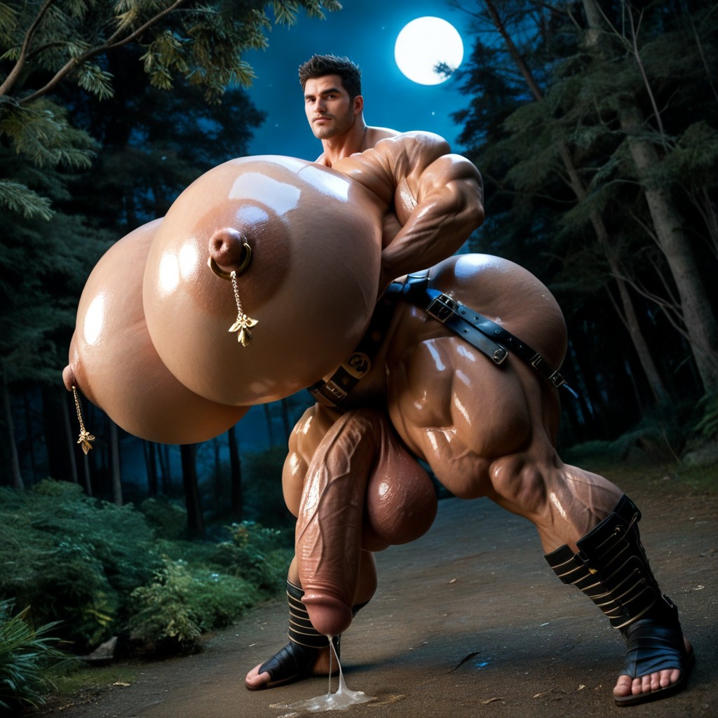 Extrêmement Lourd En Bas, Musclé, En Colère Porno IA Gay