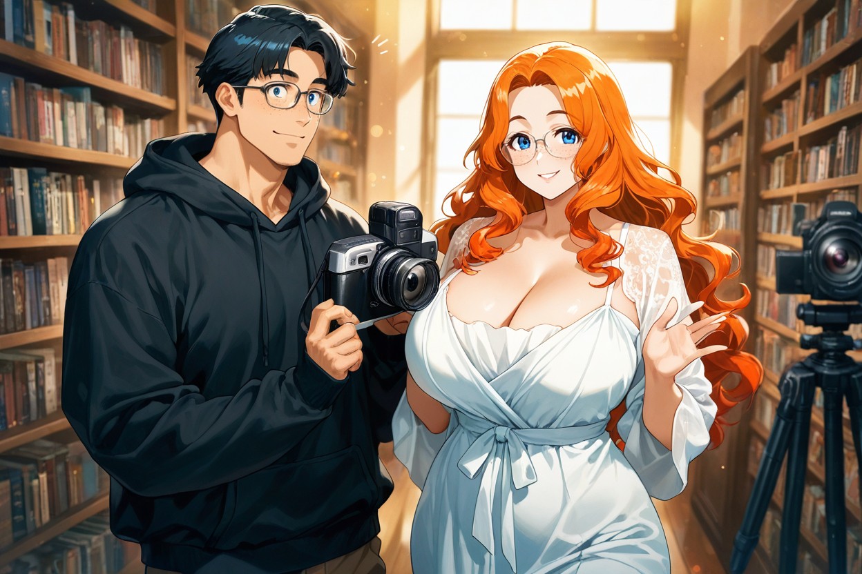 Cohesive Color Grading, Man Is Looking At Woman, God Rays ゲイAIポルノ