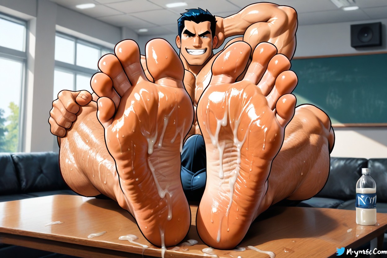 Huge Giant Oversized Feet, Excessive Cum, Soles Porno IA Gay