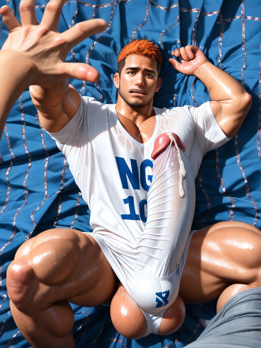 Hyper Cock Hidden Behind Tightly Stretched Shirt Fabric, Cock Focus, Shirt Pulled Over Hyper Boner Porno IA Gay