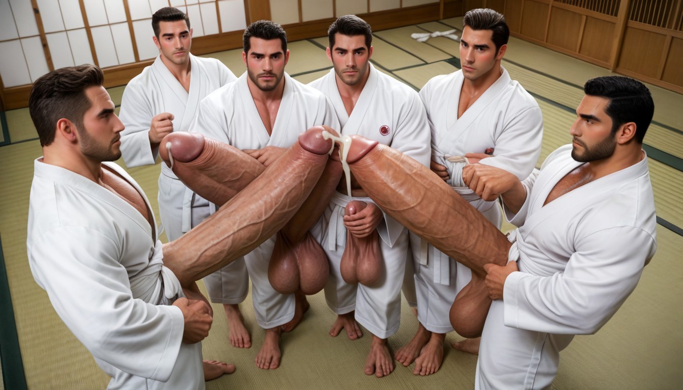 Cock Much Longer And Thicker Than Whole Body, Gigantic Fully Erect Uncut Penis, Photorealistic Porno IA Gay