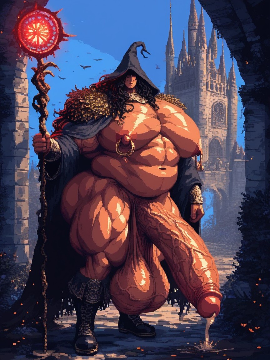 Medieval Fantasy Robes, Huge Bubble Butt, Medieval Castle Setting Porno gay IA