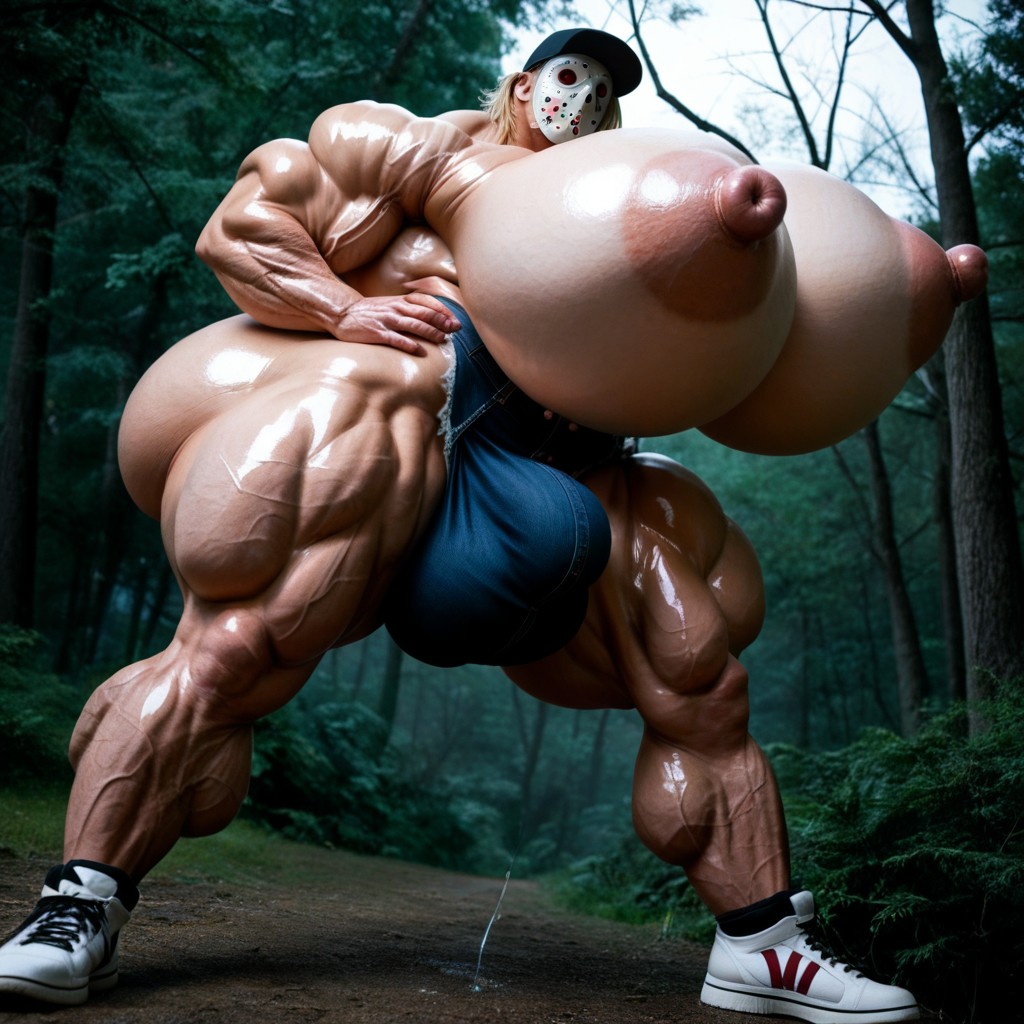 Musclé, Corps Entier, Modèle Porno IA Gay