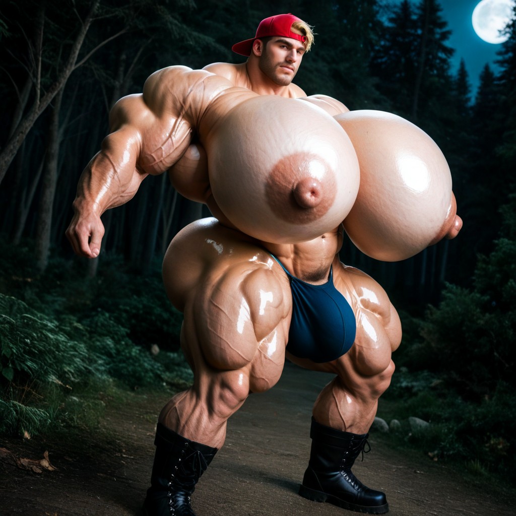 Extrêmement Lourd En Bas, Musclé, En Colère Porno IA Gay