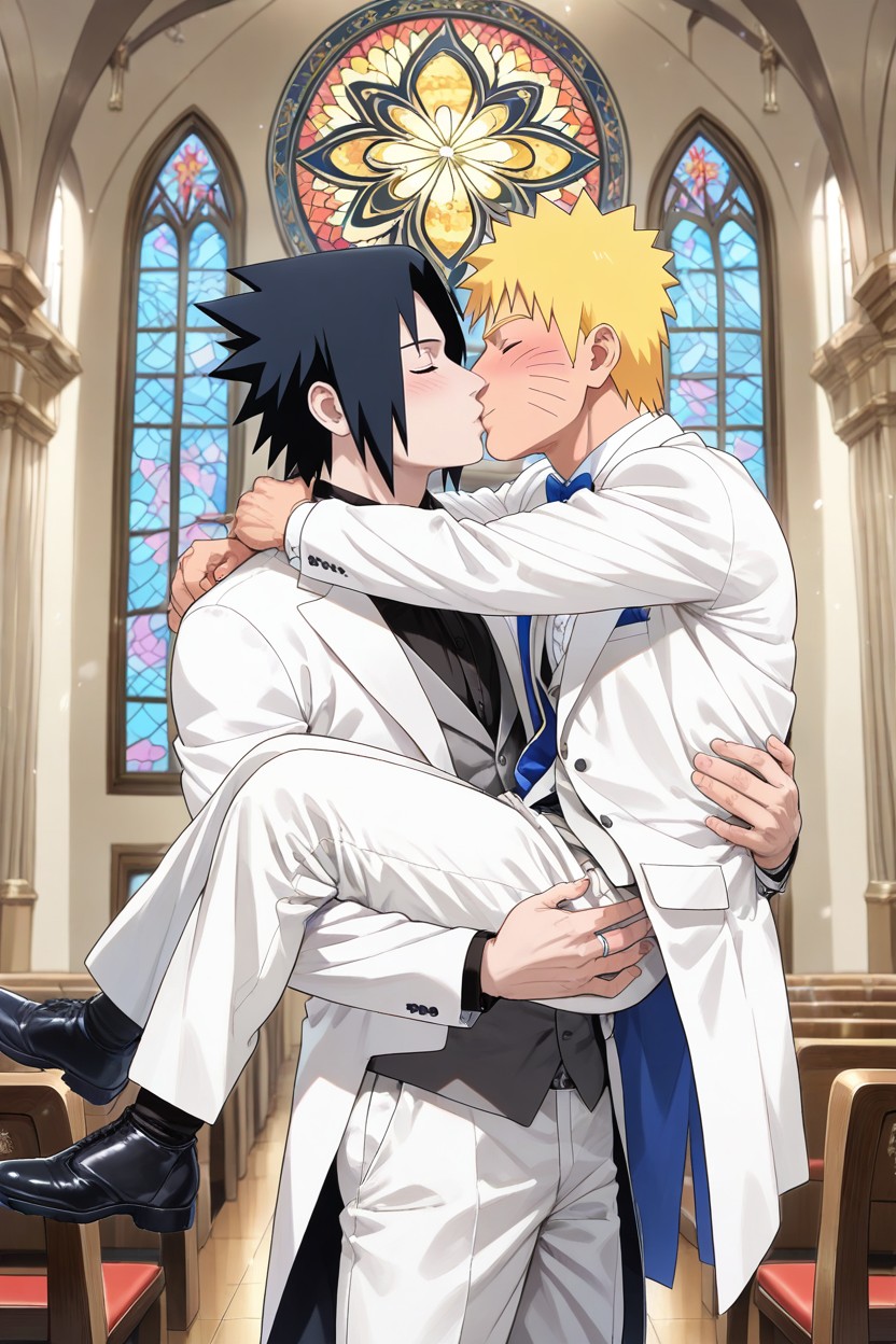 Princess Carry, Uzumaki Naruto Wearing White Tuxedo, Cul Moyen Porno IA Gay
