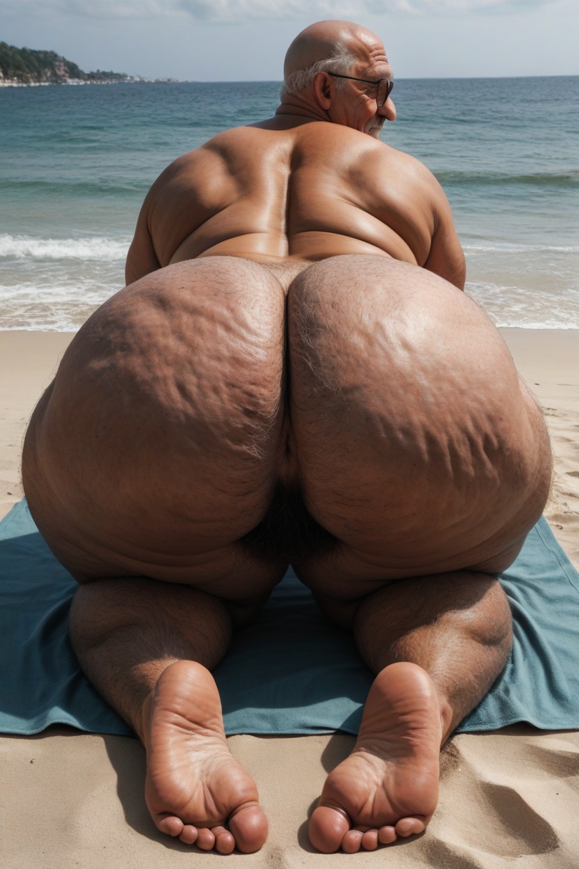 Extrêmement Lourd En Bas, Obese, Cellulite Porno IA Gay