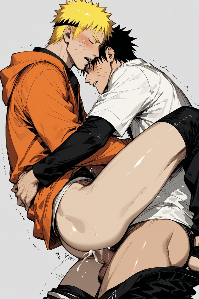 Hard Anal Penetration, High Resolution, Uzumaki Naruto Has Blonde Hair And Blue Eyes Tan Skin Porno IA Gay