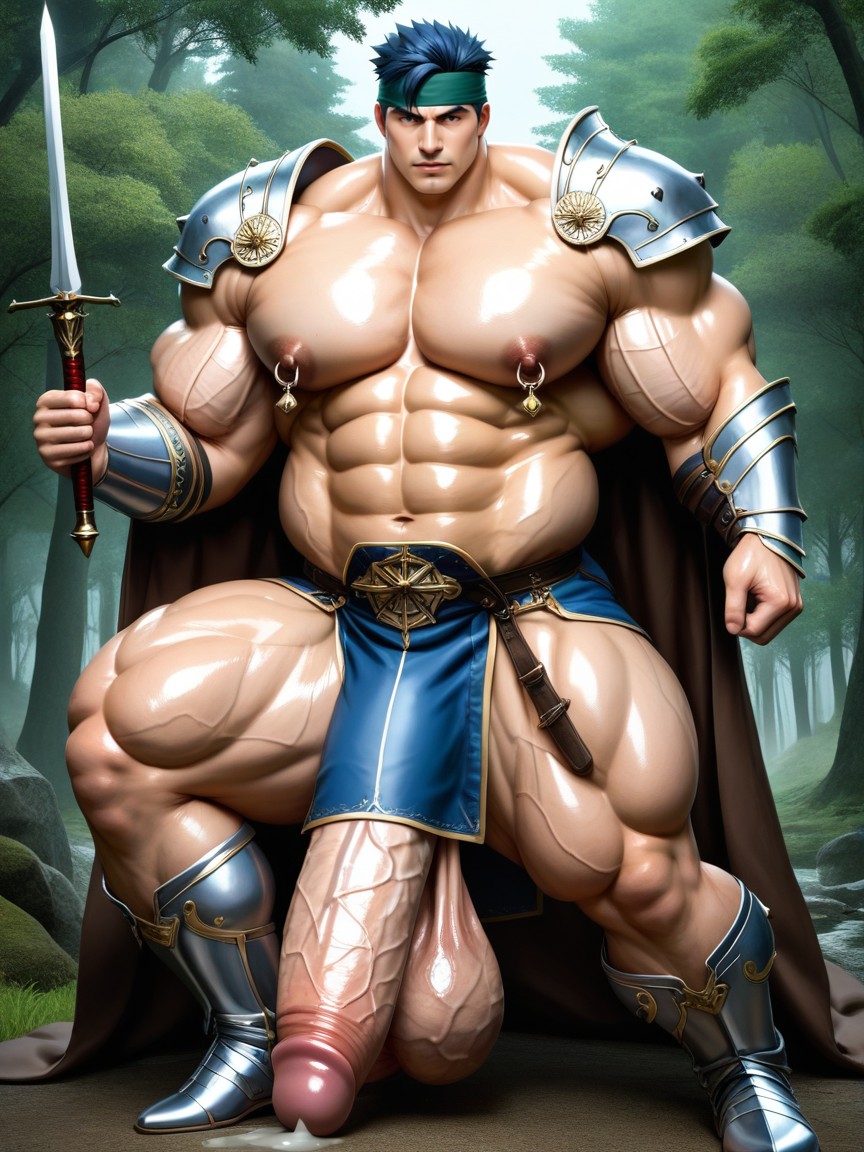 Wide Hips, Fat, Hyper Pecs ゲイAIポルノ