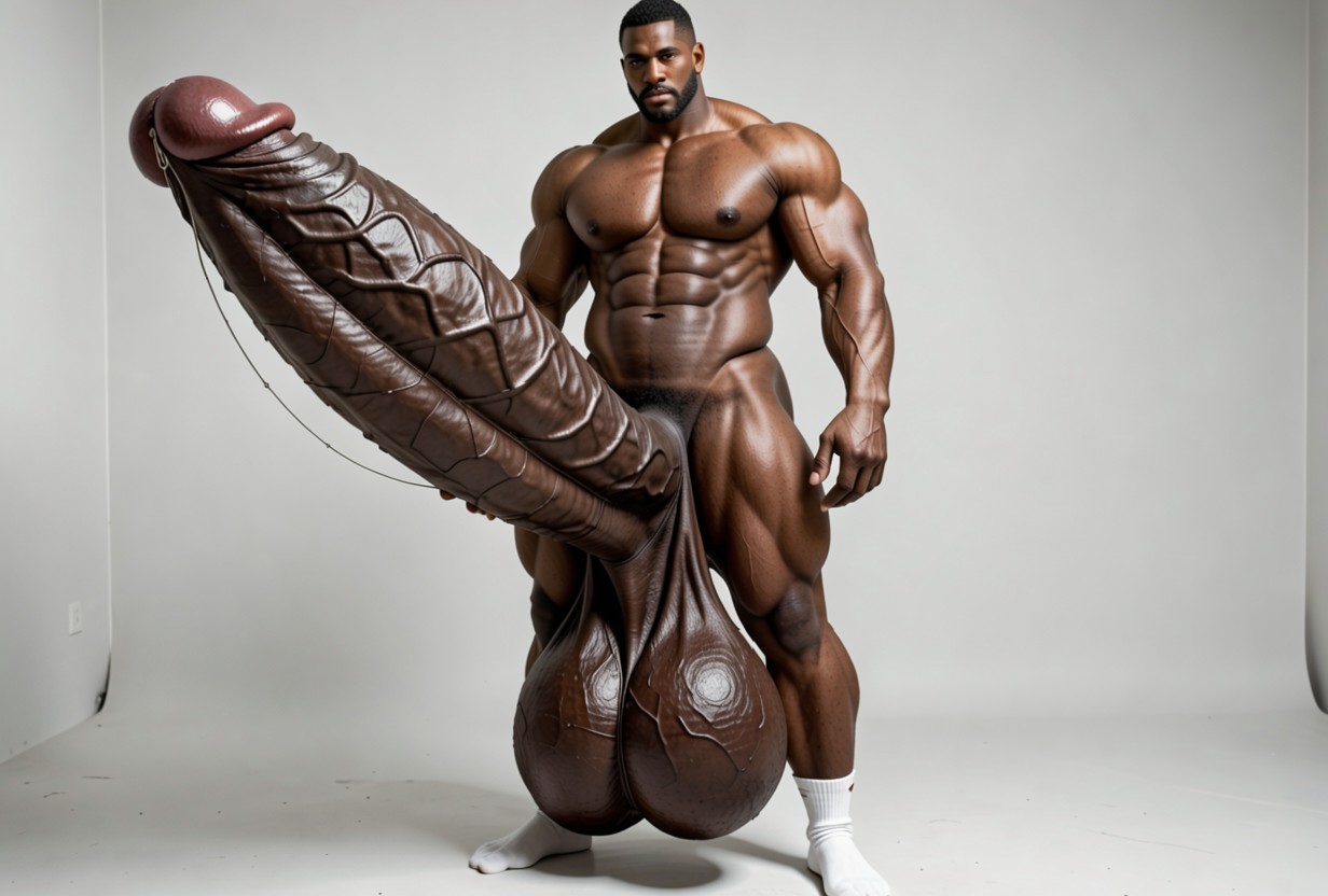 Dark Skin, Naked, Cock Thicker Than Body Porno IA Gay