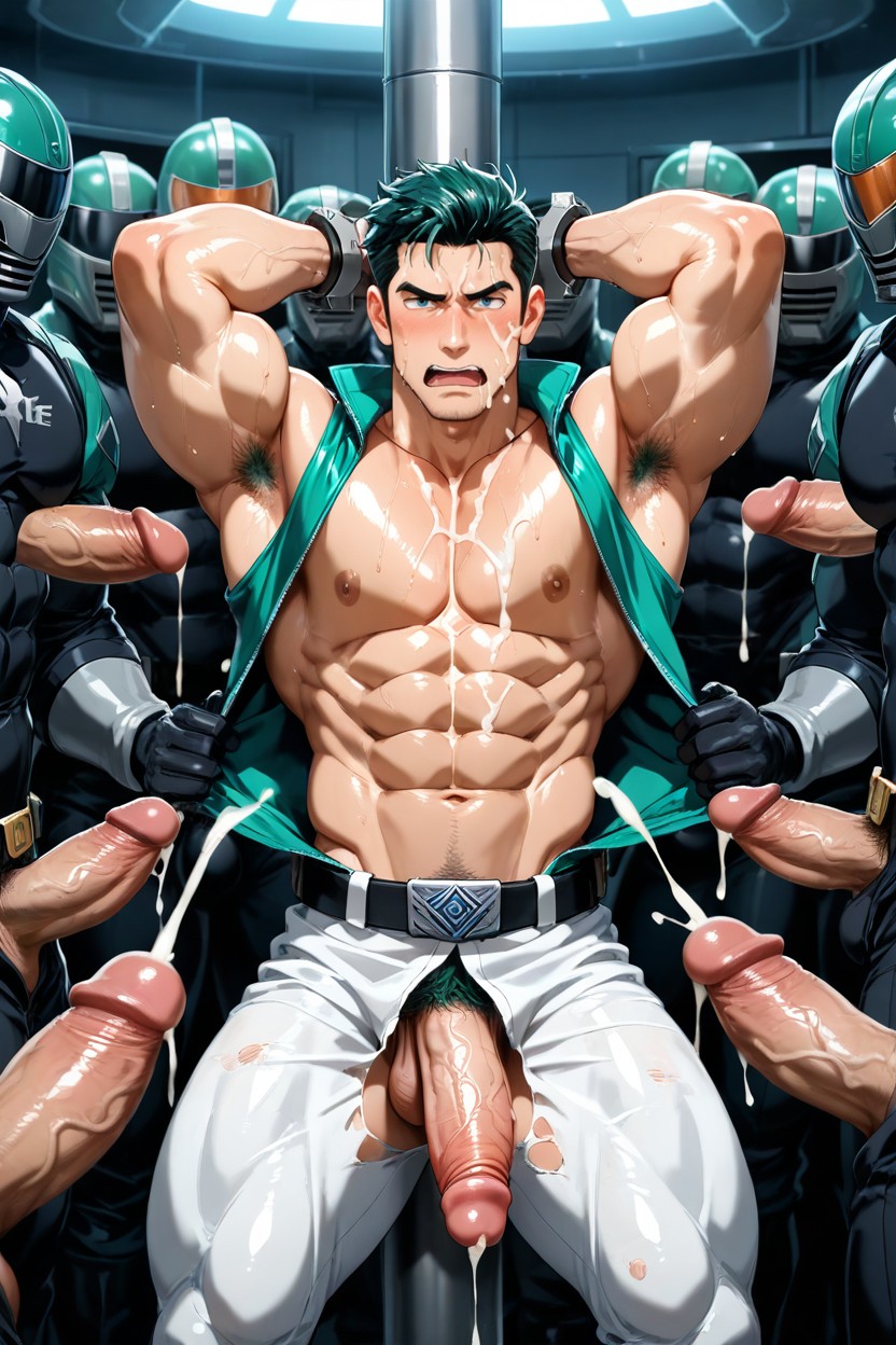 And The Men Around Him Also Ejaculate, 실험실, 20+ 게이 AI 포르노