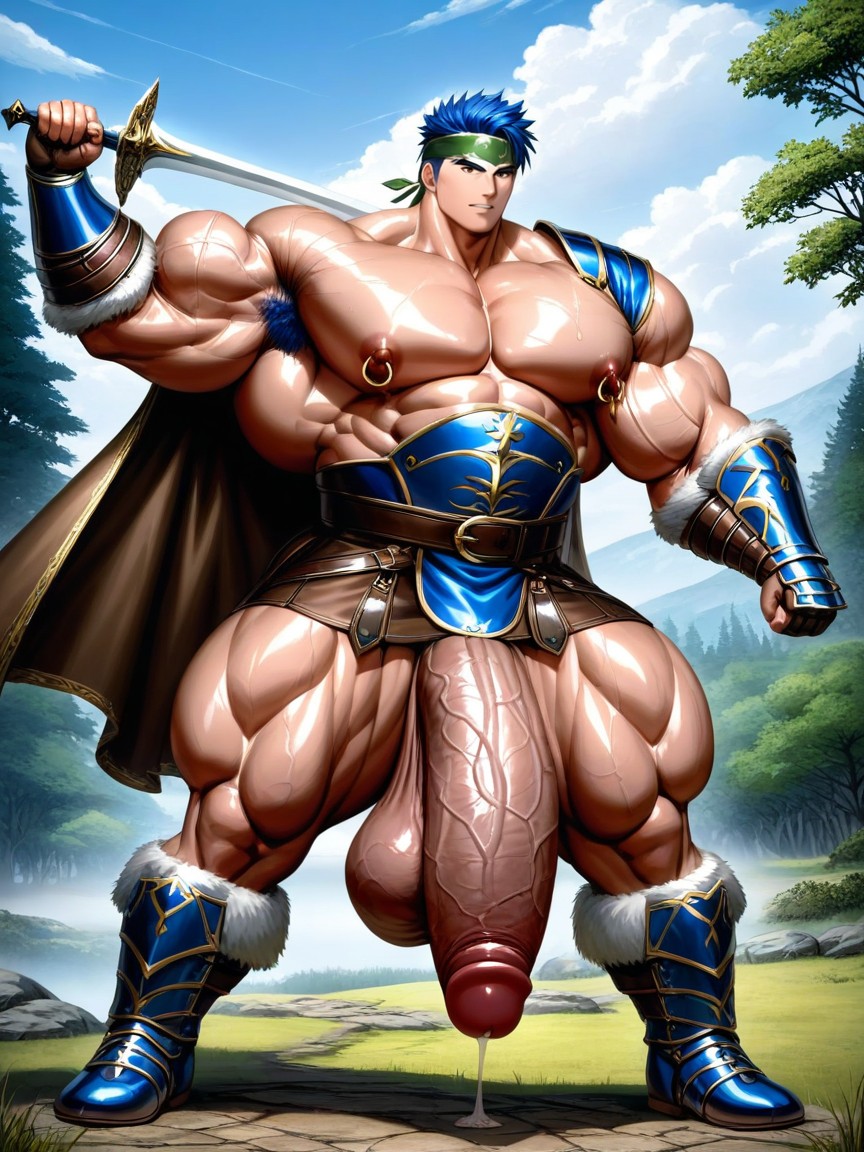 Ike, Shiny Skin, Green Headband Porno gay IA
