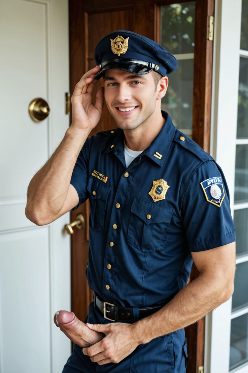 Underwear Is Visible, Key Visual Element, Delivery Driver's Uniform Porno IA Gay