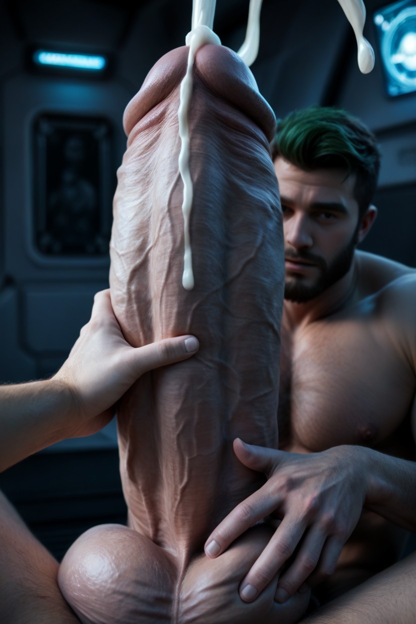 Realistic, Hyper Excess Cumshotsci-fi, Fit Pornografia gay com IA