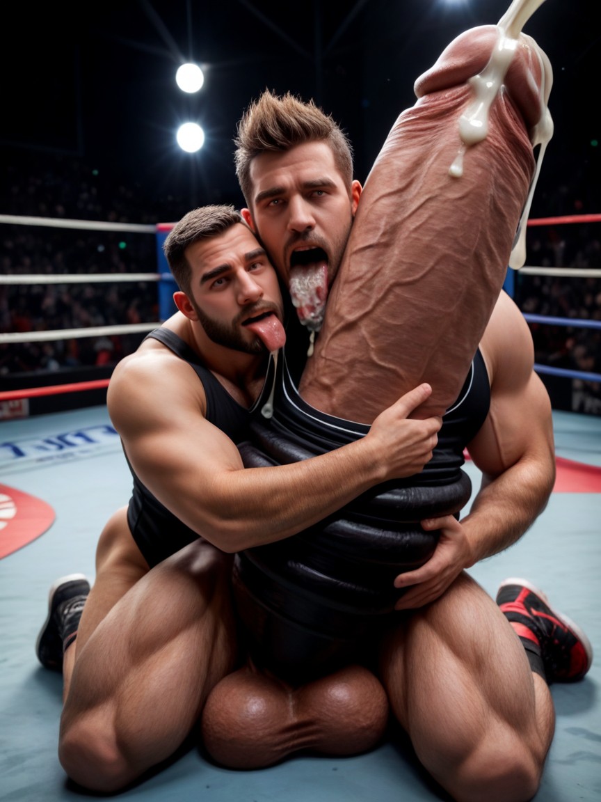 Realistic, Bearded Hyper Dilf, Close-up Porno IA Gay