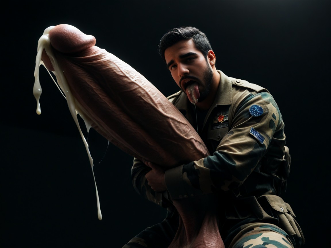 Correct Anatomy, Cum On Face, Male Face Pornografia gay com IA