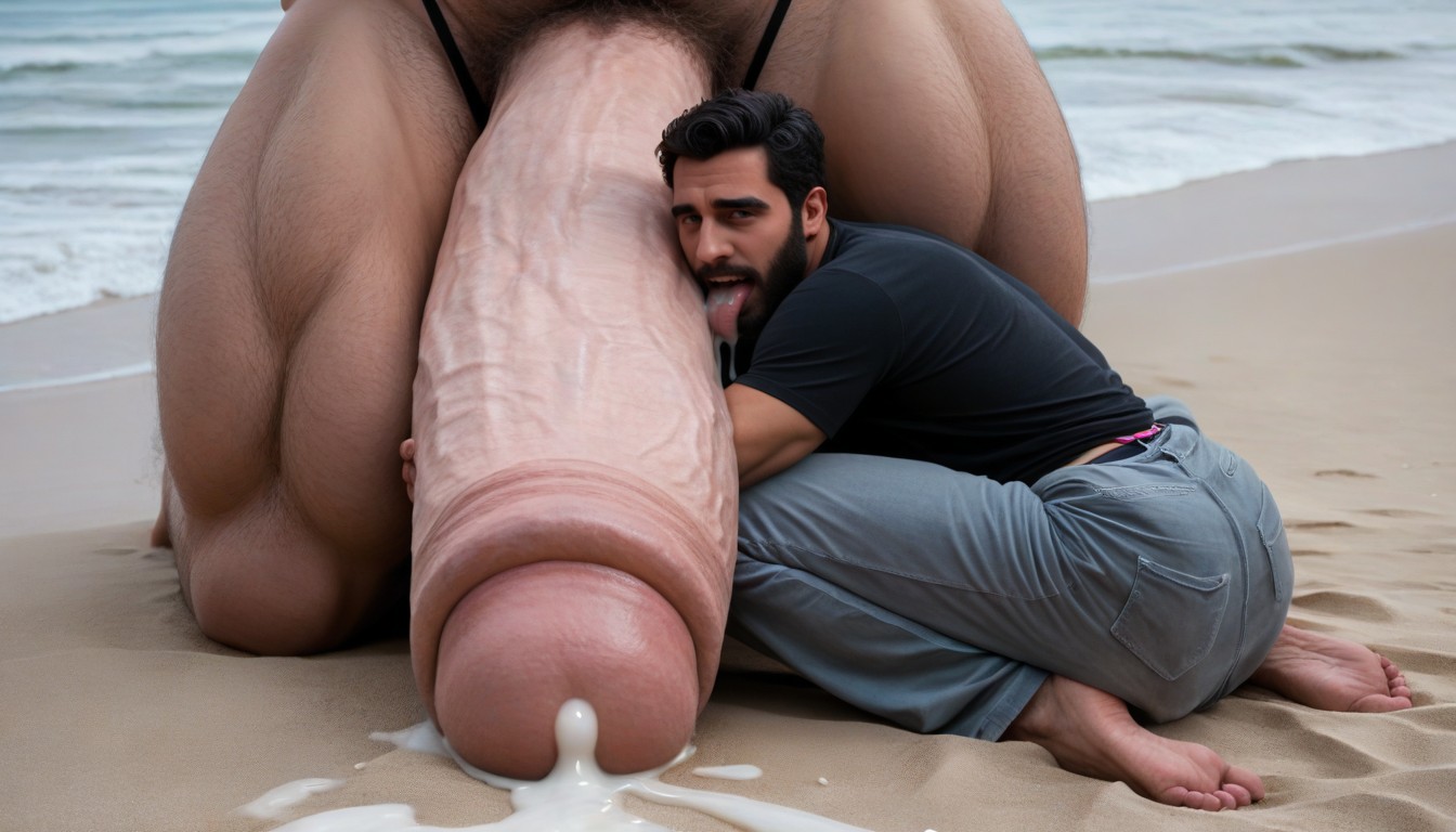 Only Males, Cock Much Taller Than Him, Absurdly Surreal Oversized Hyper Cock Much Bigger Than Body Porno IA Gay