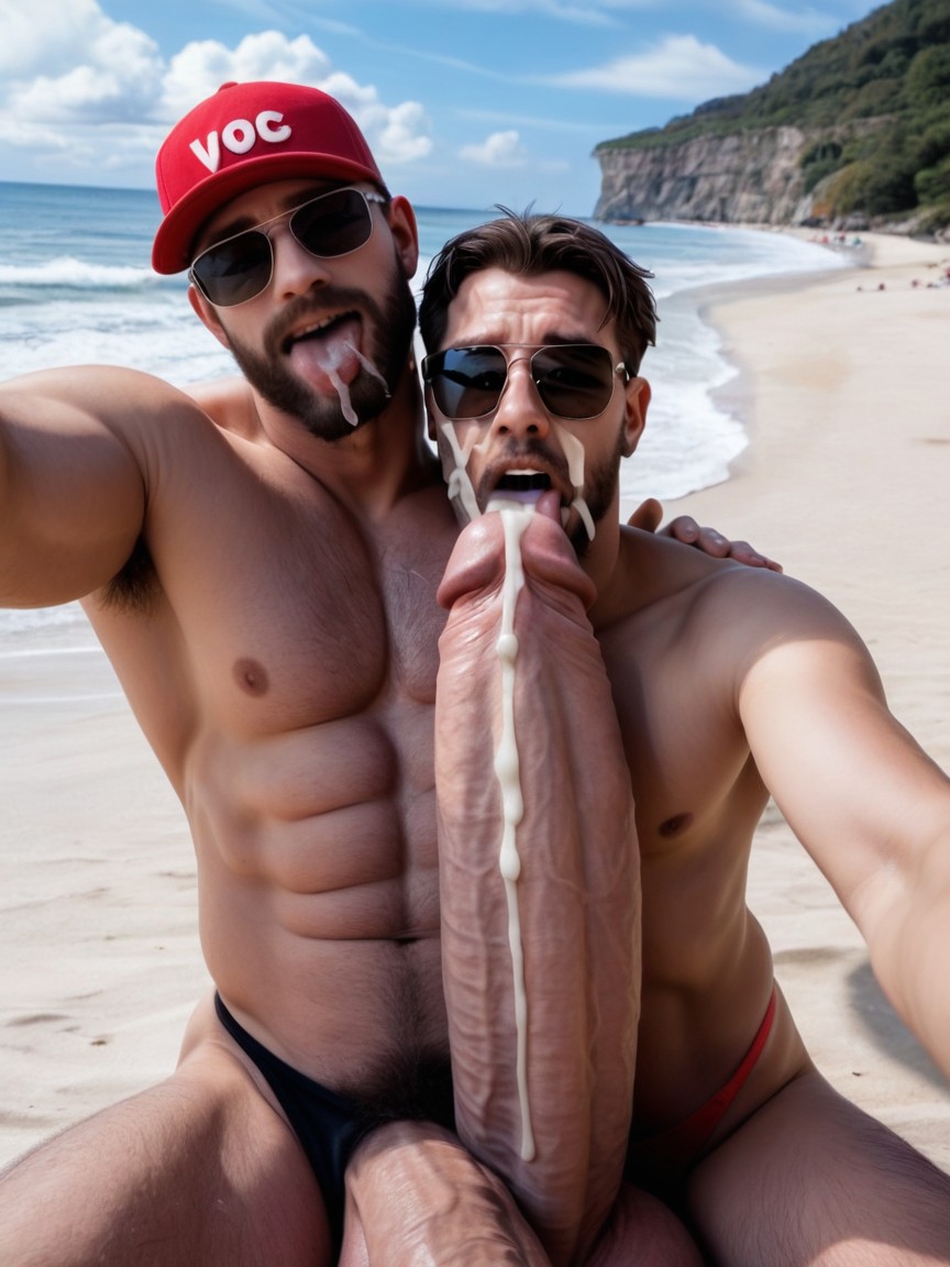 Handsome Face, Square Jaw, Licking Tip Porno IA Gay