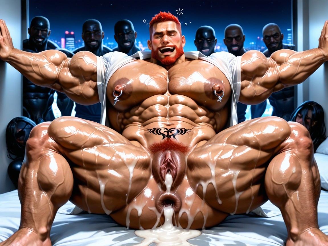 Masculine Beard Male Bottom, Man, Africaine Porno IA Gay