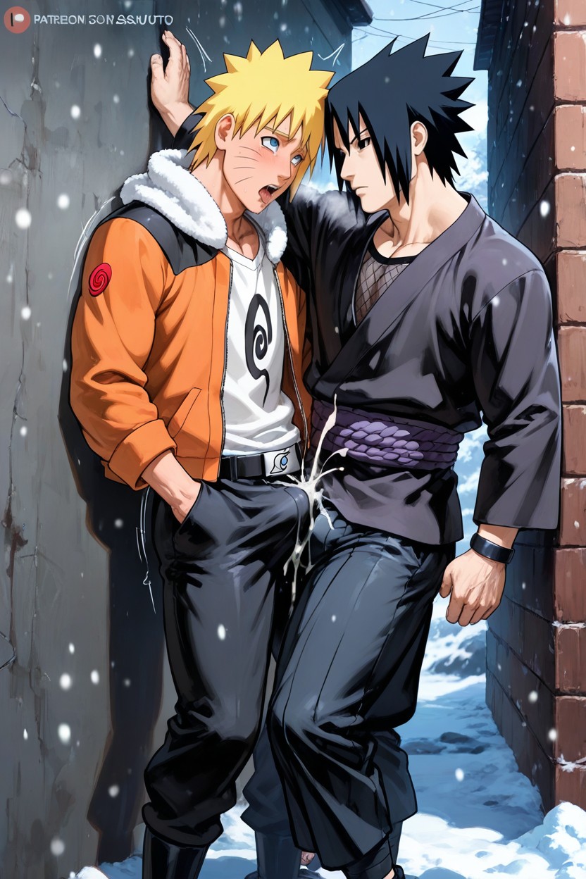 Naruto Uzumaki, Sasuke Is Massive Cock In Narutos Months, Sasuke With Light Skin Porno IA Gay