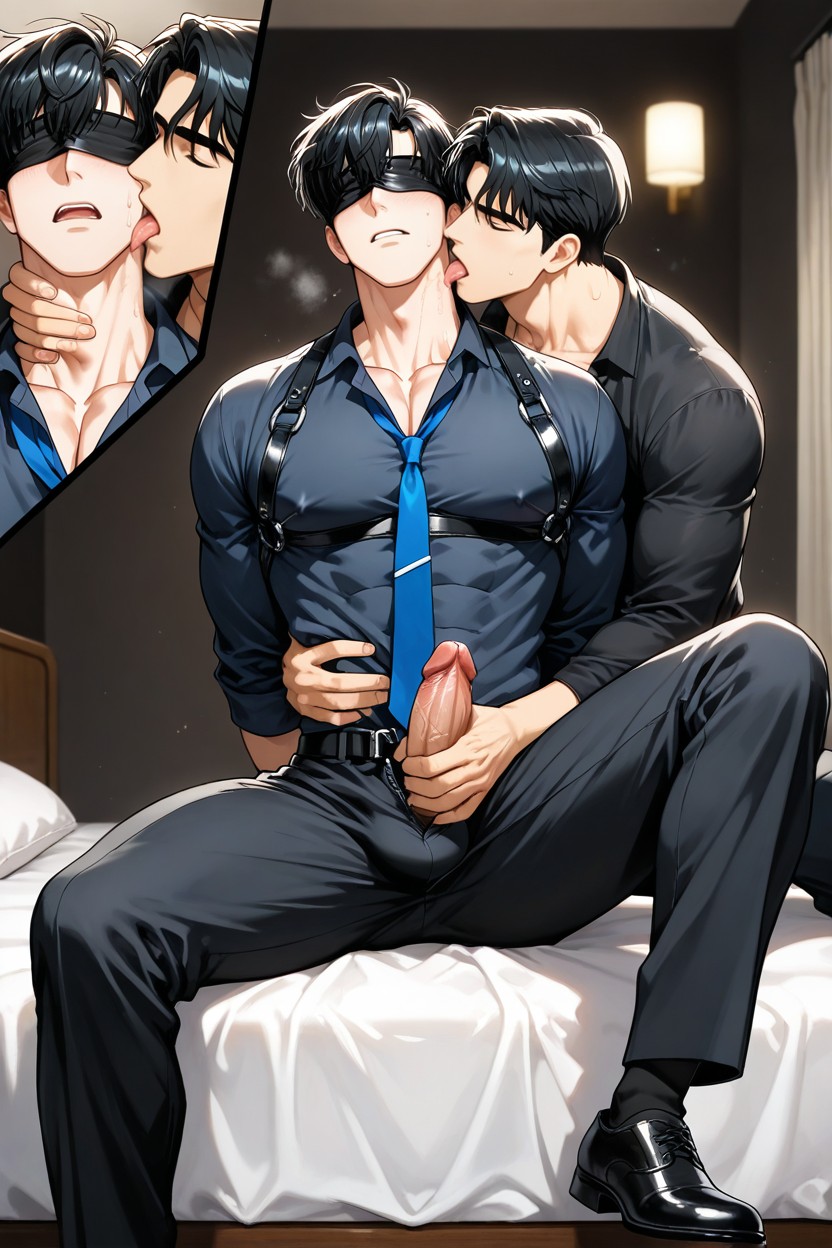 Hard Nipples, Style Hair Is Curtain, Groping Porno IA Gay
