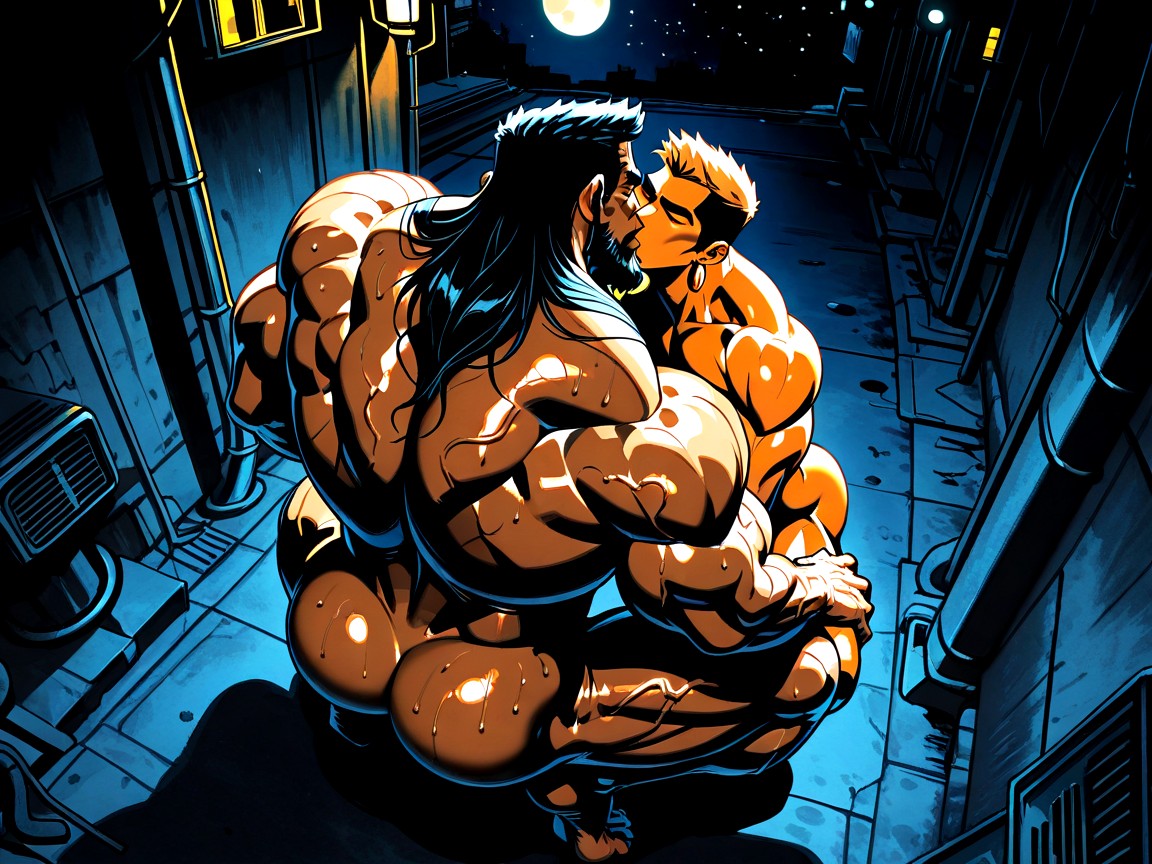 Alley, Vascular Muscles, Hands On Knees Porno IA Gay