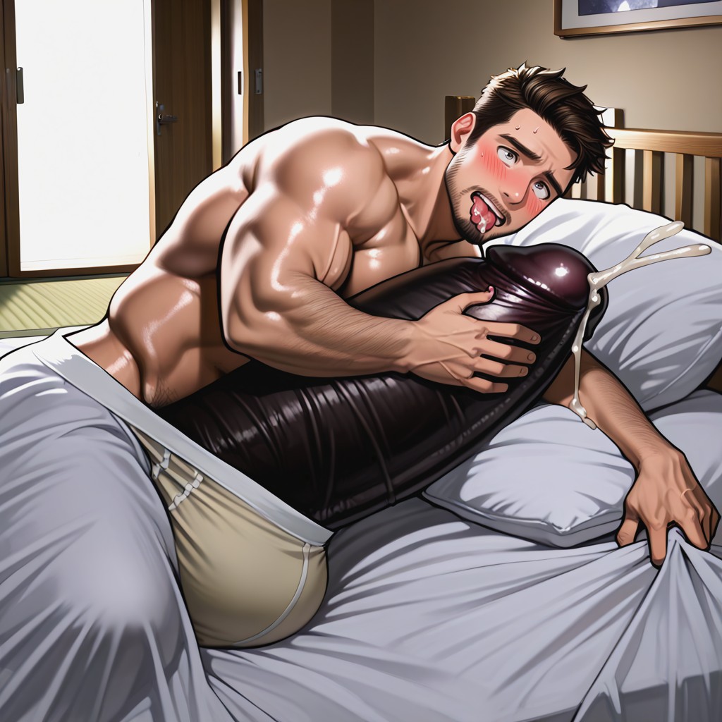Male Face, Cum On Tongue, Realism AI同性恋黄片