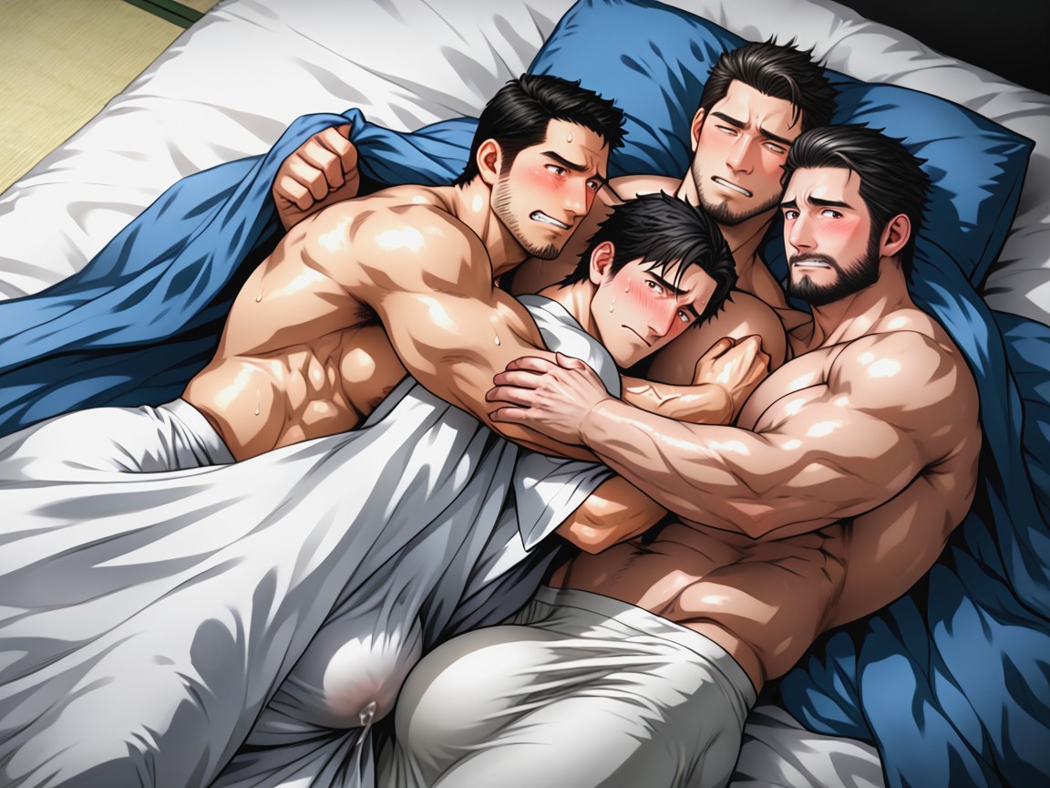 Impossibly Long And Thick Hyper Cock Bulge Under Blanket, Hugging Cock, Blushing Porno IA Gay