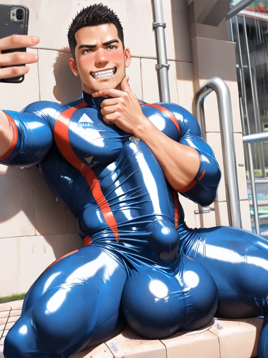 Sweaty, Black Hair, Big Balls Porno IA Gay