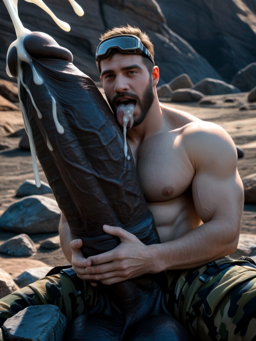 Hq, Penis Realistically Attached To Crotch, Bearded Hyper Dilf Porno IA Gay