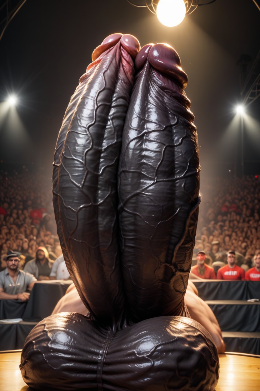 Nu, Close Up Of Rigid Cocks With Enormous Veiny Testicles, Biggest Cocks Porno IA Gay