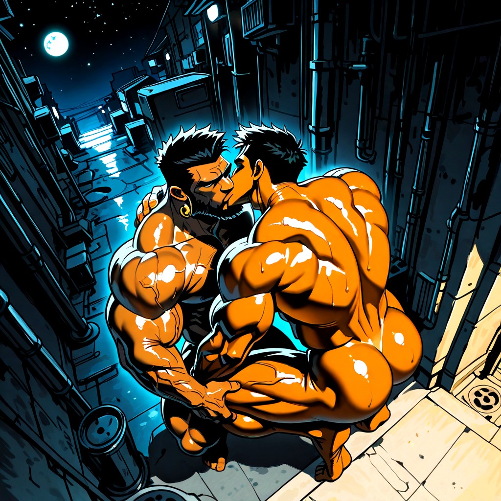 Muscular Legs, Thick Eyebrows, 18+ Porno IA Gay
