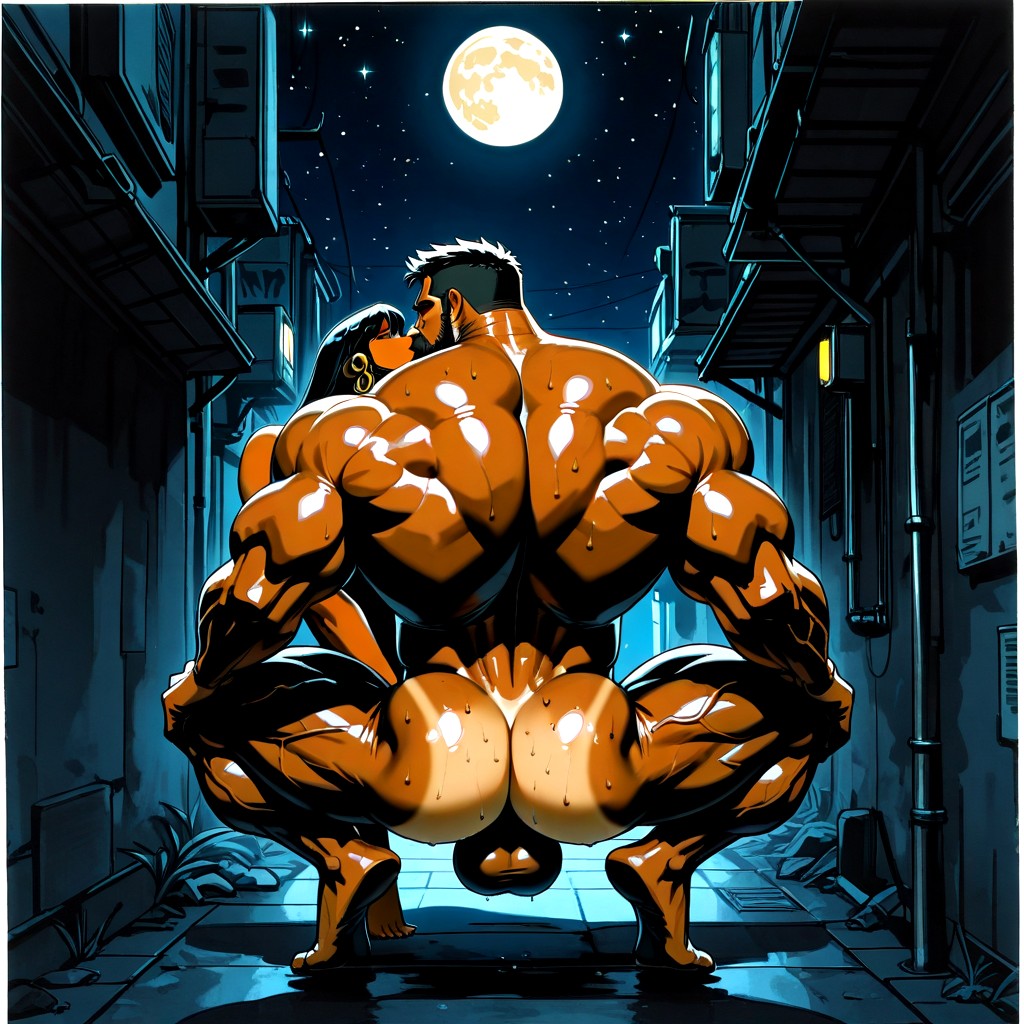 Thick Eyebrows, Muscular Ass, Hyper Balls Porno IA Gay